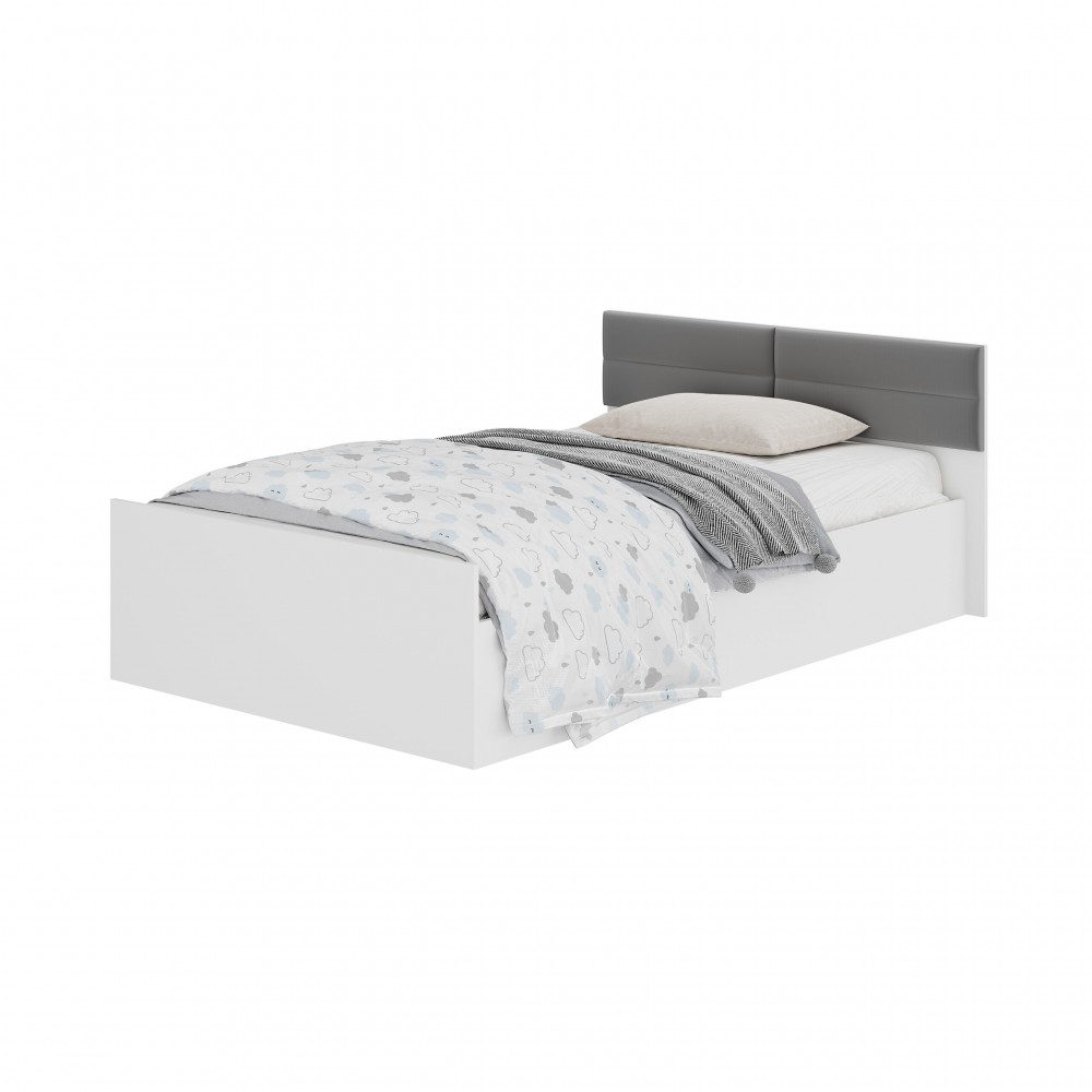 Кровать без основания 1,2 м "Фьюжн" Белый