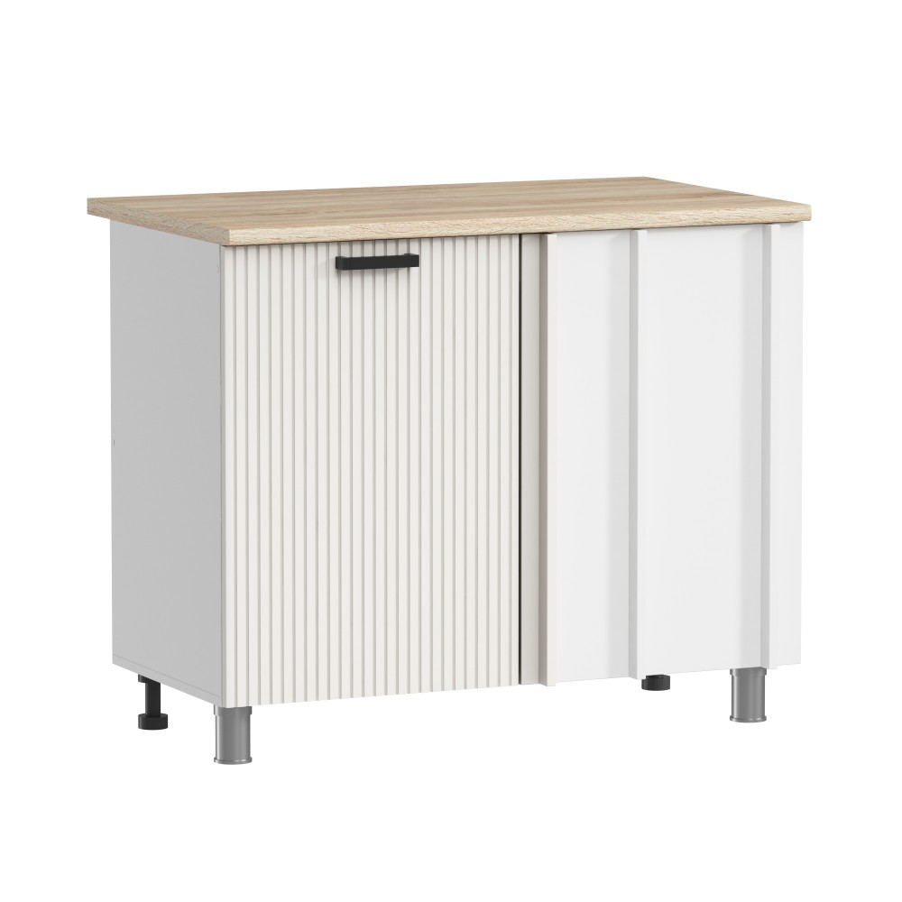 МК Аленушка НПУ 1000 Лотос Молочный,скоба антрацит (без столешницы)