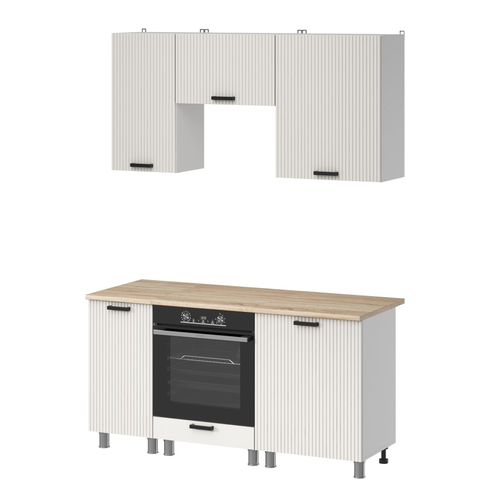 МК Аленушка 1,6м в.5 Лотос Молочный,скоба антрацит,сонома