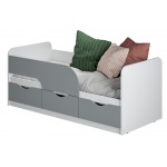 Кровать детская Стандарт КР-22 NEW, Белый, Серый