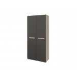 Шкаф двухстворчатый Ким, Графит софт, Сонома