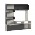 Гостиная Рица, Дуб крафт белый, Графит