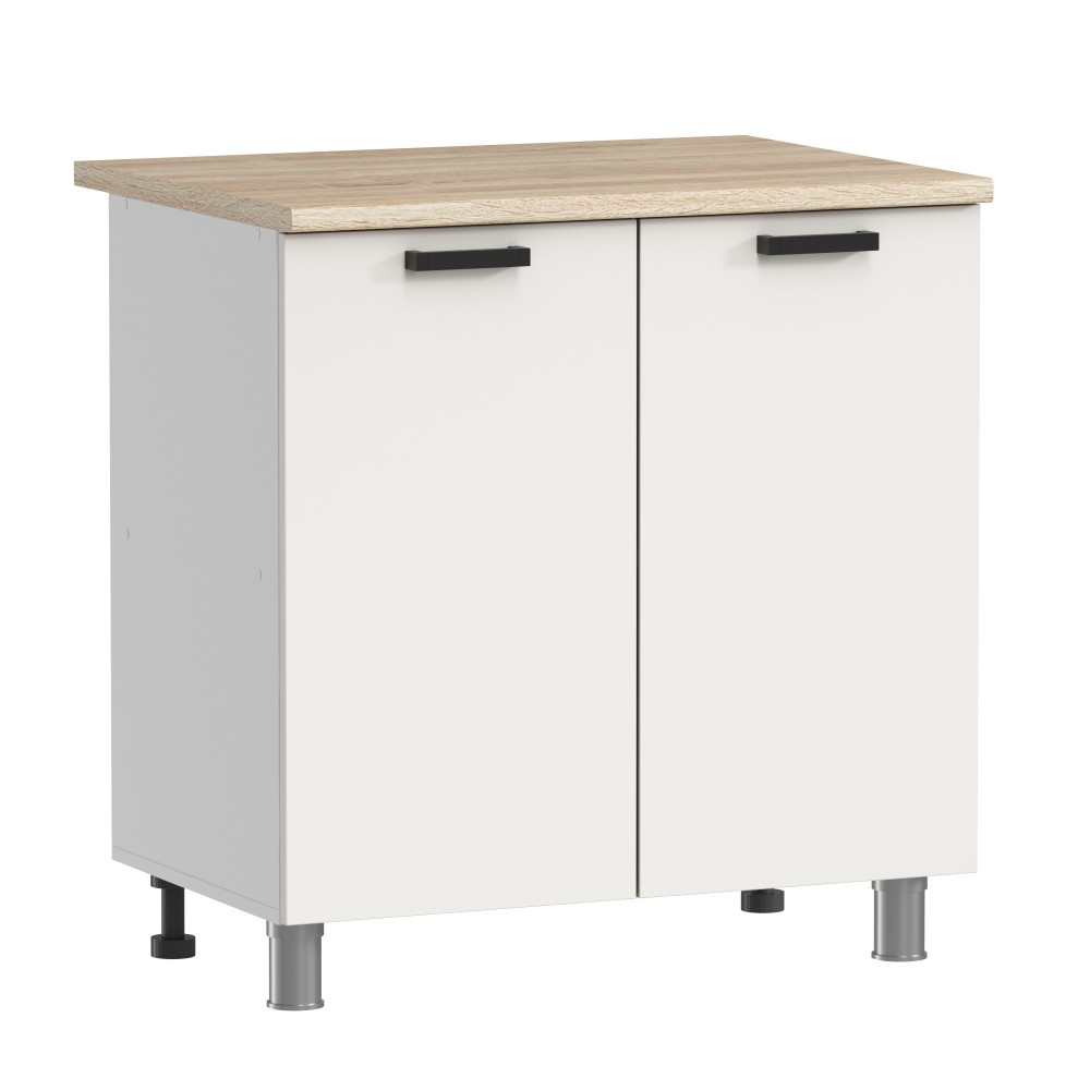 МК Аленушка Н 800 Лаванда Молочный, скоба черный (без столешницы)