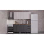 ГК Аленушка 1,6м Лаванда Кашемир/Сталь,черный (без столешницы)