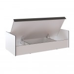 Кровать с подъёмным механизмом Асцелла 90х200, Белый, Графит серый