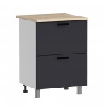 МК Аленушка Н2Я 600 Лаванда Сталь, скоба черный (без столешницы)