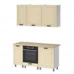 МК Аленушка 1,6м в.6 Астра Крем,скоба черный,сонома