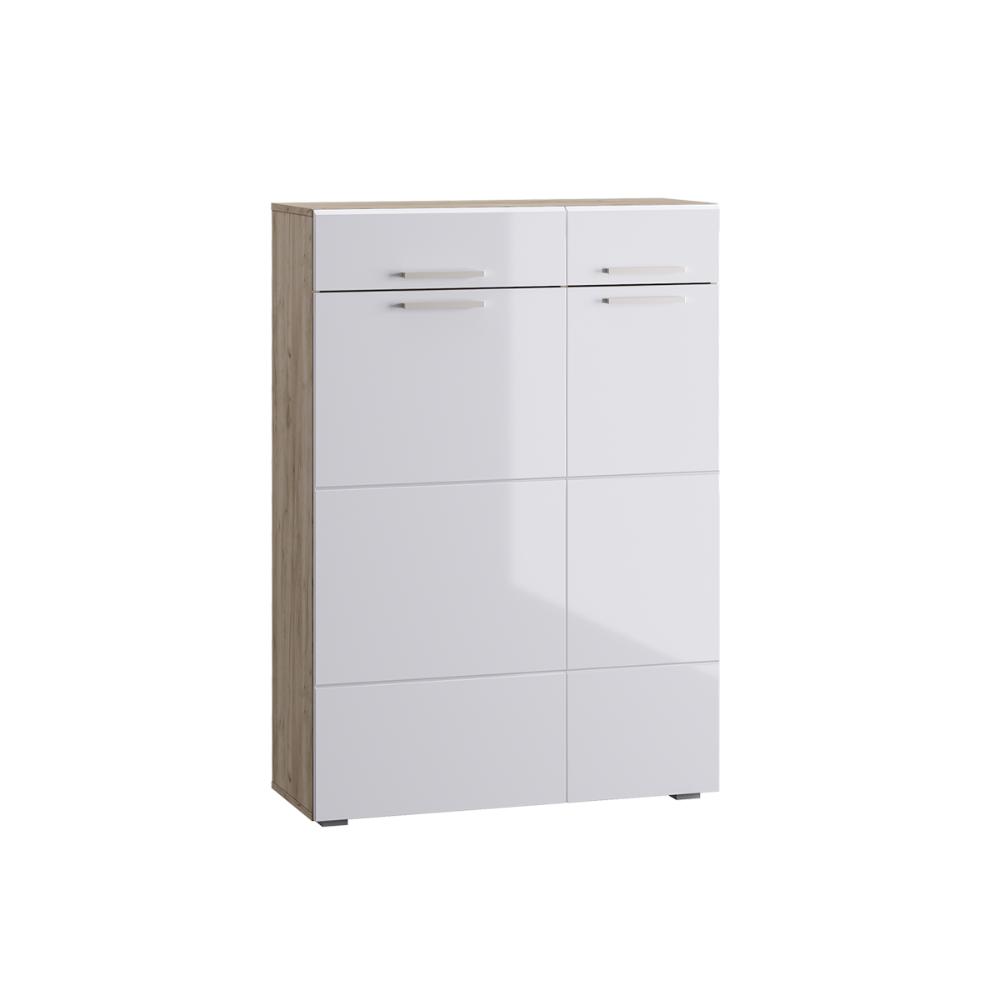 Комод Лайн 13.121, Дуб серый, Белый