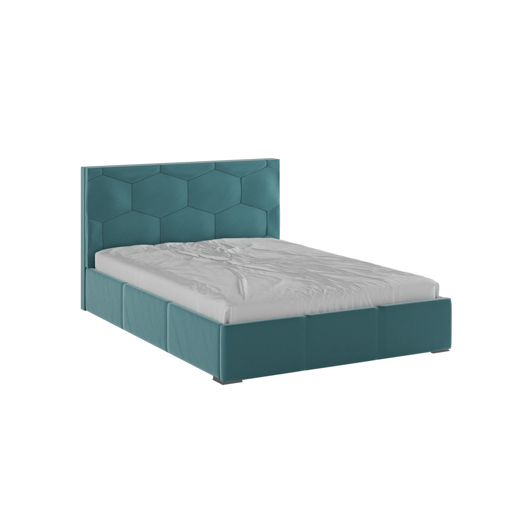 Кровать с ортопедическим основанием Манука (1,4м), Бирюзовый