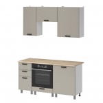 МК Аленушка 1,6м в.7 Магнолия Керамика,скоба черный,сонома