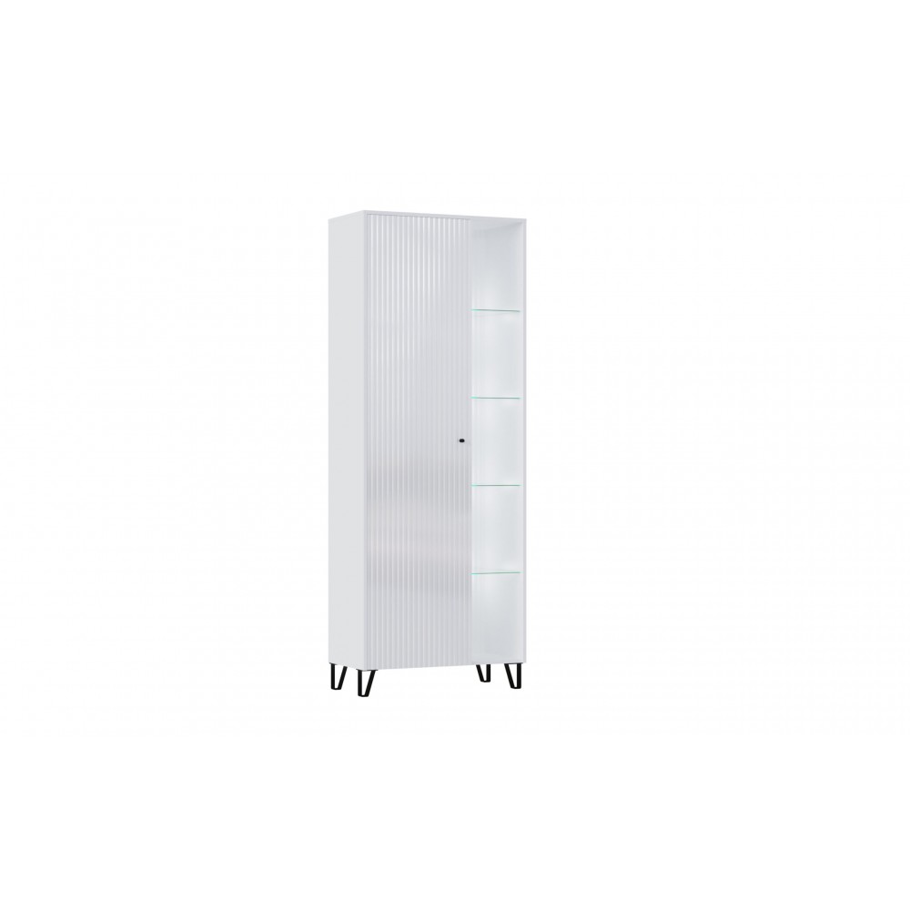 Шкаф навесной Оливия, Белый, Белый Глянец