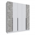 Шкаф Мадрид (2,0) с 3 ящ. внутри без зеркала белый/ателье светлое