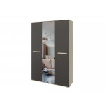 Шкаф трехстворчатый Ким, Графит софт, Сонома