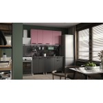 Кухня Осло, 1,6м Карбон Сакура/Карбон Вулкан