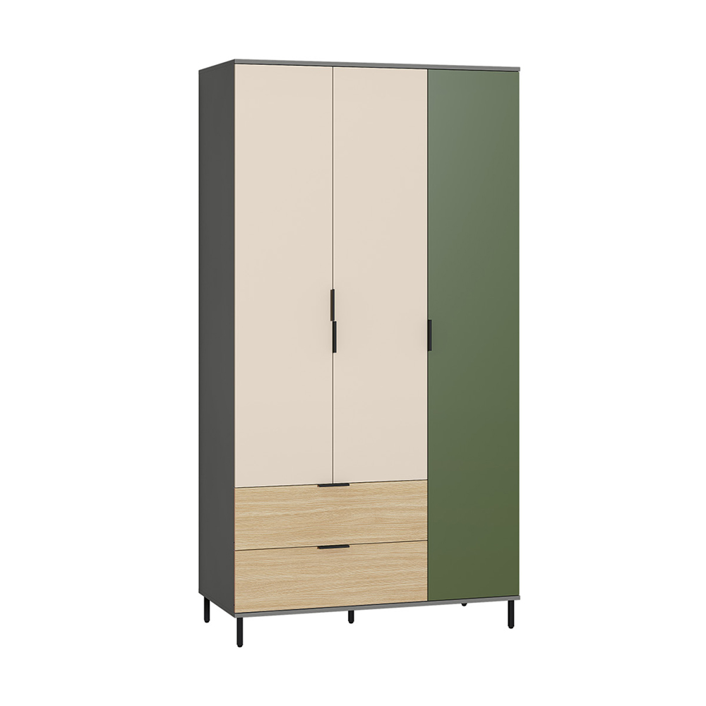 Шкаф Марвэл 16.317.03, Темно-серый, Сатин, Плэйн, Зеленый