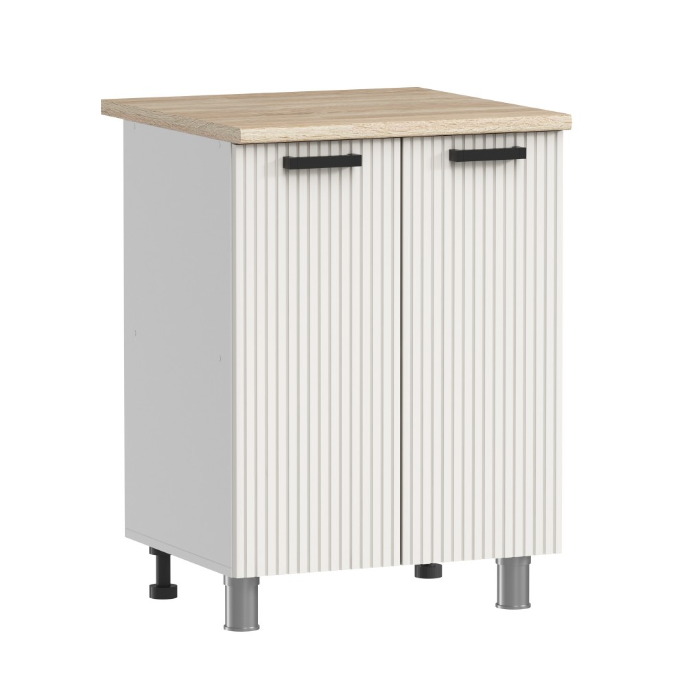 МК Аленушка Н 600 Лотос Молочный,скоба антрацит (без столешницы)