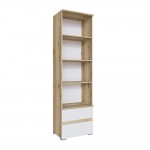 Шкаф-пенал Плейона открытый, Дуб Делано, Белый