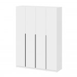 Шкаф распашной с наполнением (11 полок + 2 ящика + штанга) ШК 5 (1600), Белый