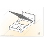 Кровать с подъемным механизмом Классика КР-1,4