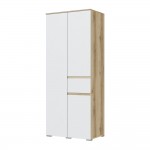 Шкаф двухстворчатый Плейона, Дуб Делано, Белый