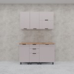 МК Аленушка 1,4м с ящ. Лотос Кашемир,скоба антрацит,сонома