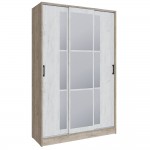 Шкаф-купе Стиль-2 140, Дуб крафт серый, Дуб крафт белый