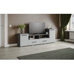 Тумба ТВ Парус-2, Графит серый, Серый камень