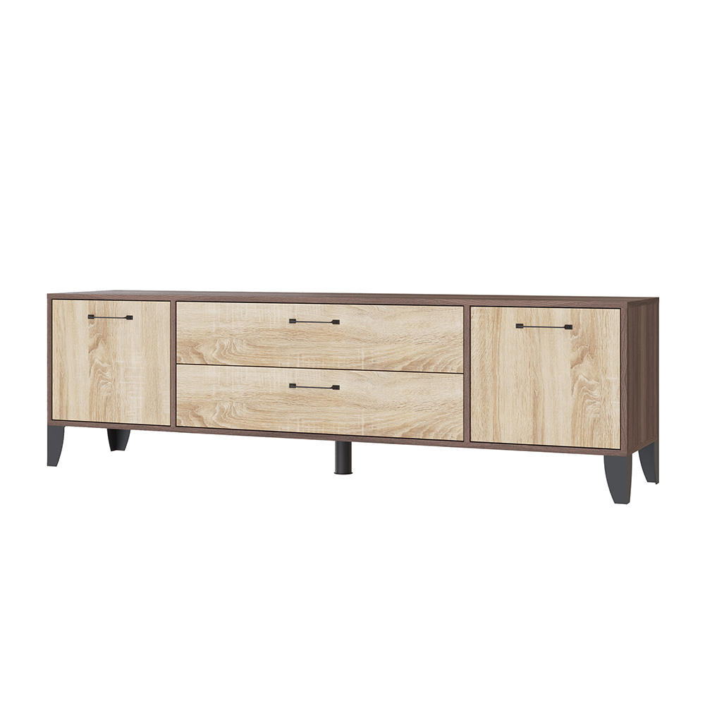 Тумба под телевизор Парус-13, Ясень шимо, Дуб сонома