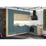 Кухня Техно-5 3,2*2,24м (Сонома/Браш Блю, Белый (Кастилло темный)