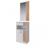 Тумба с зеркалом Кано КПТ, Белый, Дуб крафт золотой