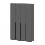 Шкаф с антресолью (9 полок + штанга) ШК 5 (1600), Графит