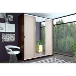 Шкаф-купе Альянс 1,5 м, Дуб беленый, венге