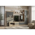 Стенка в гостиную Тесла ГС-01, дуб каньон/графит