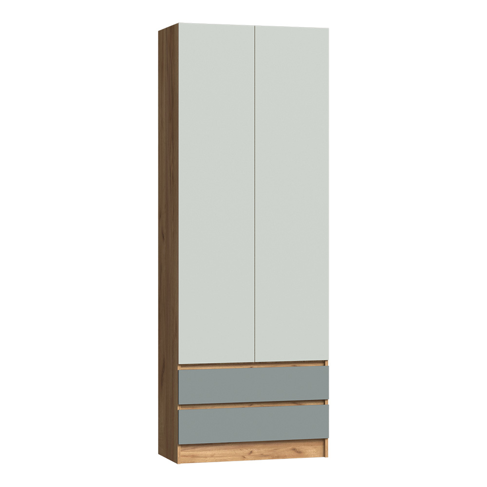 Шкаф Челси Color, Мята темная, Сумеречный голубой, Дуб крафт
