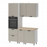 МК Аленушка 1,6м ПД Магнолия Керамика,скоба черный,сонома