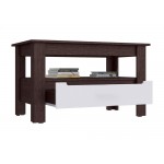 Стол журнальный (Белый глянец холодный, венге)