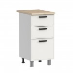 МК Аленушка Н3Я 400 Магнолия Молочный,скоба черный (со столешницей)