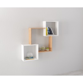 Полка навесная ПН-2, гикори рокфорд/белый