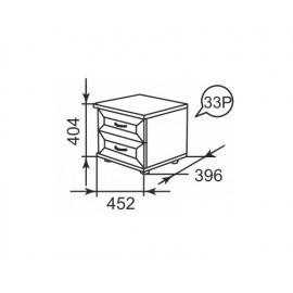 Тумба прикроватная на ножках Ника-Люкс 33Р