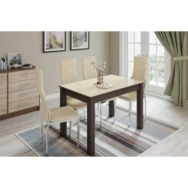 Стол обеденный Норман 60, венге/лакобель ваниль