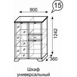 Венеция 15. Шкаф универсальный