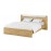 Кровать с настилом ЛДСП Адель 140х200, белый/дуб крафт