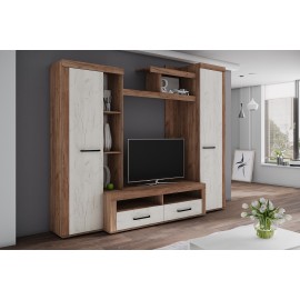 Стенка в гостиную Марсель-4, дуб крафт табачный