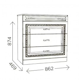 Комод с ящиками Гертруда М3