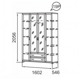 Ника-Люкс 19Р Шкаф для одежды