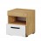 Тумба прикроватная Адель, белый/дуб крафт