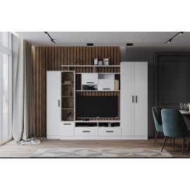 Стенка в гостиную Оскар-5, белый