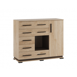 Комод с полками Модена МК-2, гикори рокфорд/венге