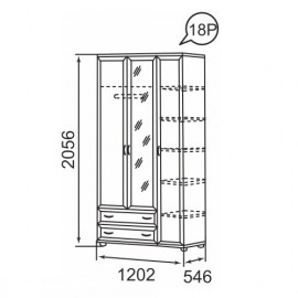 Ника-Люкс 18Р Шкаф для одежды