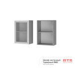 5В2 Шкаф настенный 1-дверный со стеклом Титан